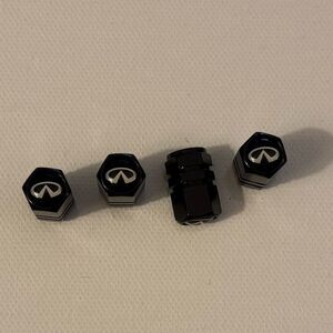 Infinity Valve Stem Caps in Black Set of 4 NWT
